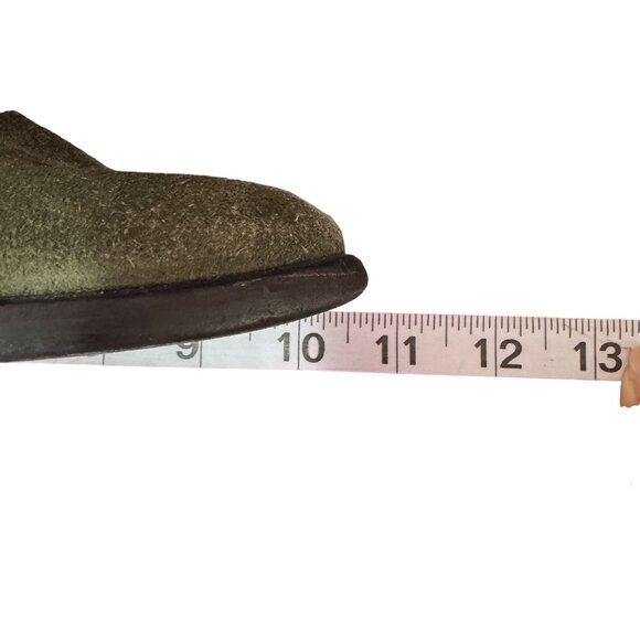 Vintage Suarez Italy Womens Olive Green Suede Knee High Lace Up Boots Side Zip 8 - Picture 9 of 12